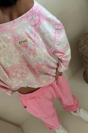 Bluzka MARMARIS print panterka - szaro-różowa