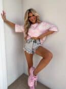 Bluzka MARMARIS print panterka - szaro-różowa