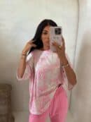 Bluzka MARMARIS print panterka - szaro-różowa