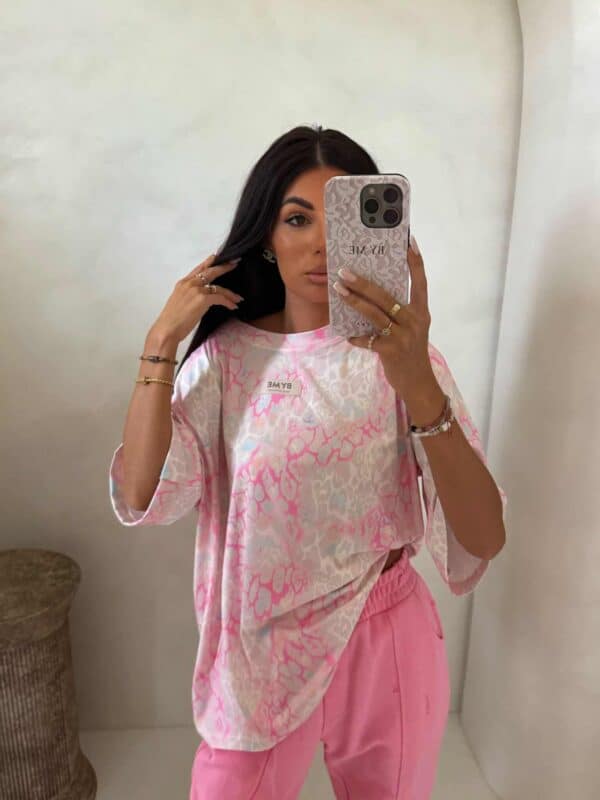 Bluzka MARMARIS print panterka - szaro-różowa