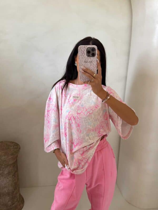 Bluzka MARMARIS print panterka - szaro-różowa