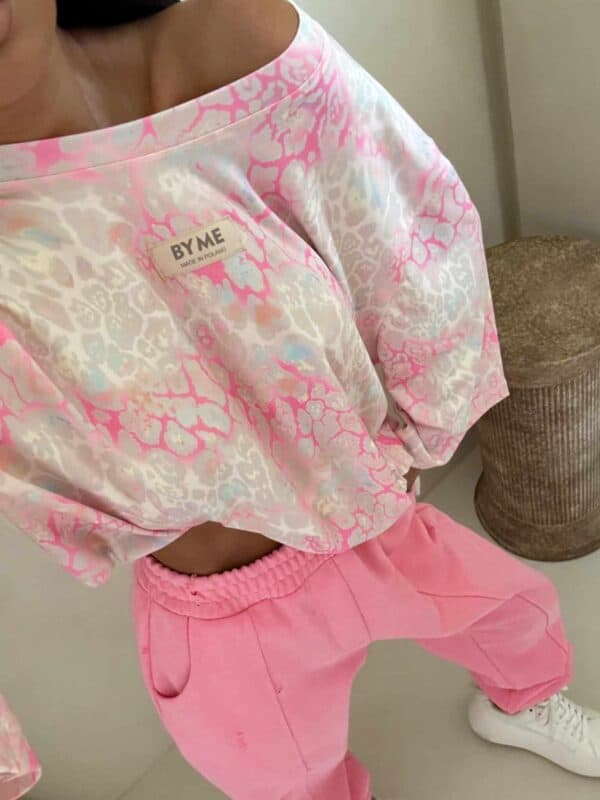 Bluzka MARMARIS print panterka - szaro-różowa