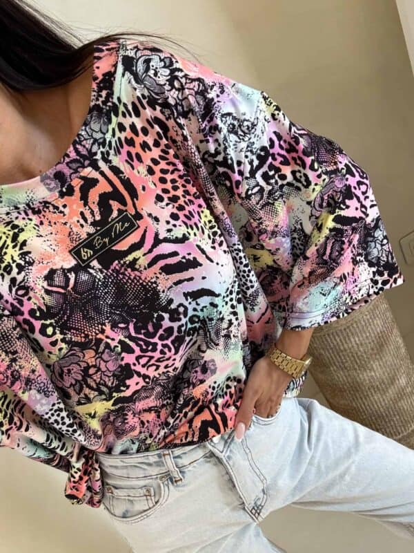 Bluzka MARMARIS print panterka - czarno-multi