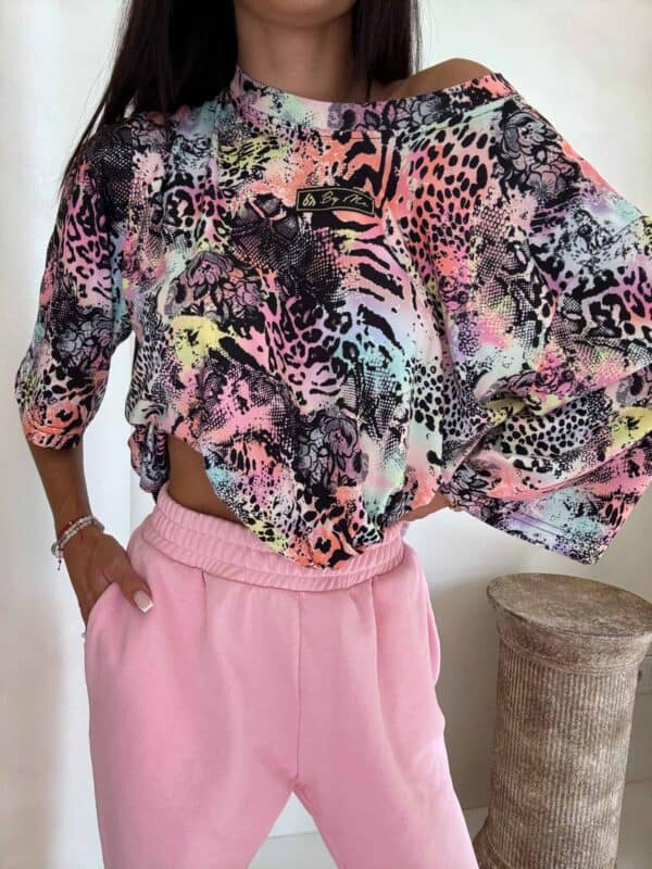 Bluzka MARMARIS print panterka - czarno-multi