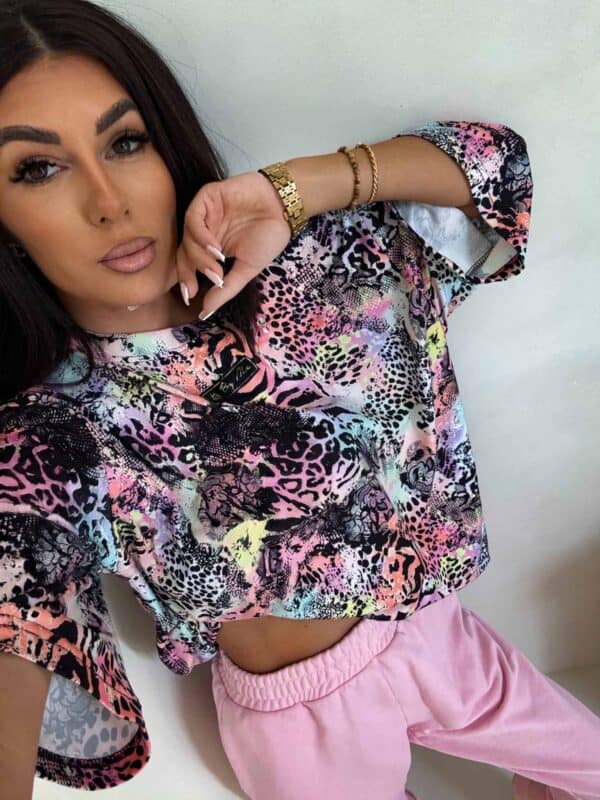 Bluzka MARMARIS print panterka - czarno-multi