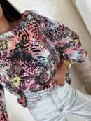 Bluzka MARMARIS print panterka - czarno-multi