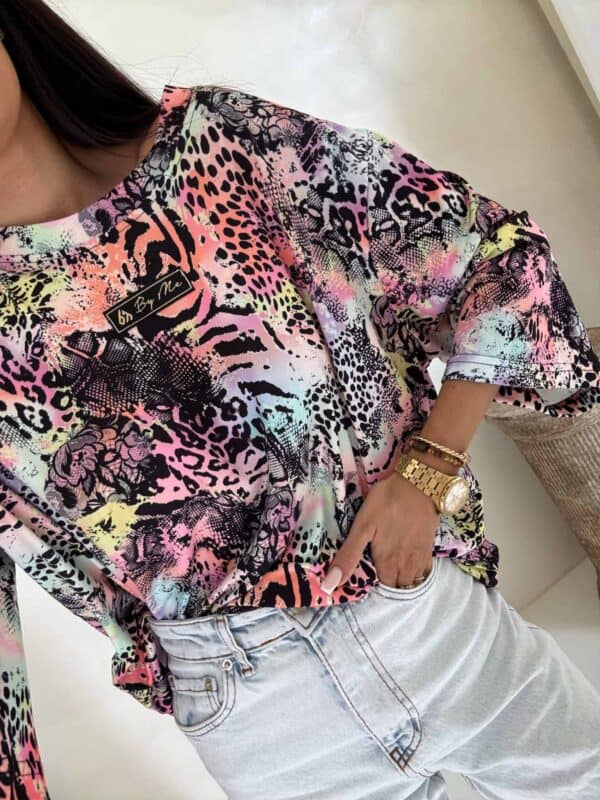 Bluzka MARMARIS print panterka - czarno-multi