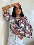 Bluzka MARMARIS print panterka - czarno-multi