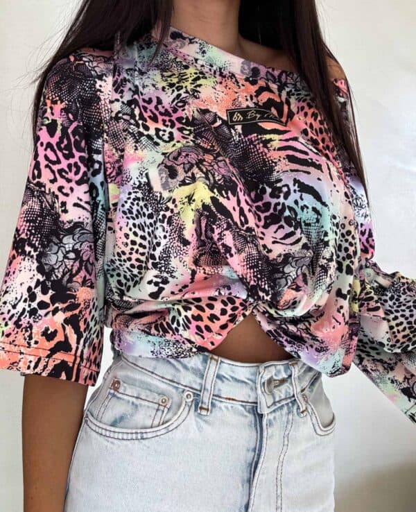 Bluzka MARMARIS print panterka - czarno-multi