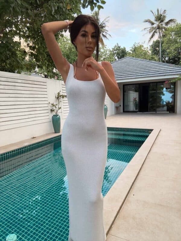 Sukienka NADI - jasny szary