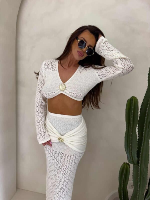 Komplet MUSZLA – ecru