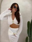 Komplet MUSZLA – ecru