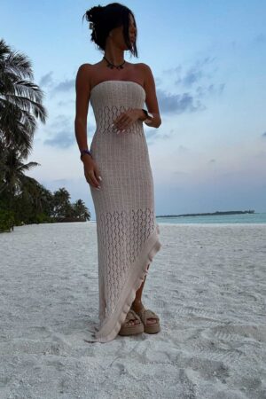 Sukienka LAGUNA - jasny beż