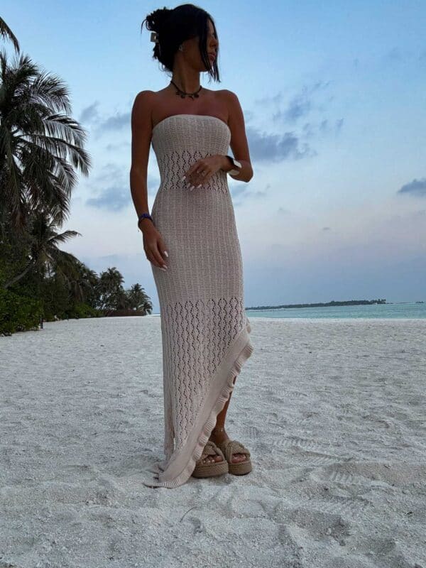 Sukienka LAGUNA - jasny beż