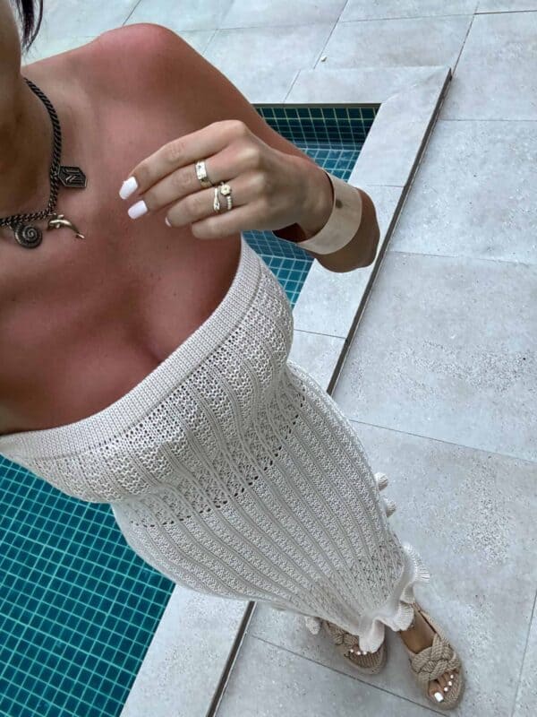 Sukienka LAGUNA - jasny beż