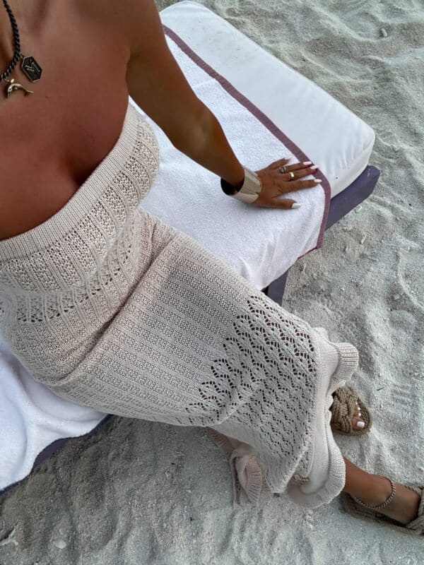 Sukienka LAGUNA - jasny beż