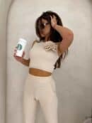 Komplet DELANI ROSE – jasny beż