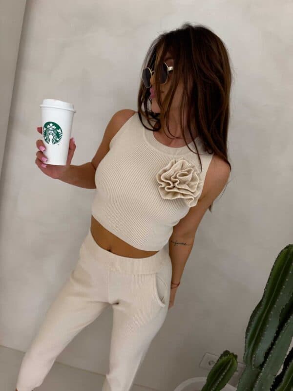 Komplet DELANI ROSE – jasny beż