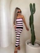 Sukienka SPAIN pasy - czarne Sukienka SPAIN pasy - czarne