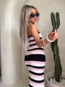 Sukienka SPAIN pasy - czarne Sukienka SPAIN pasy - czarne