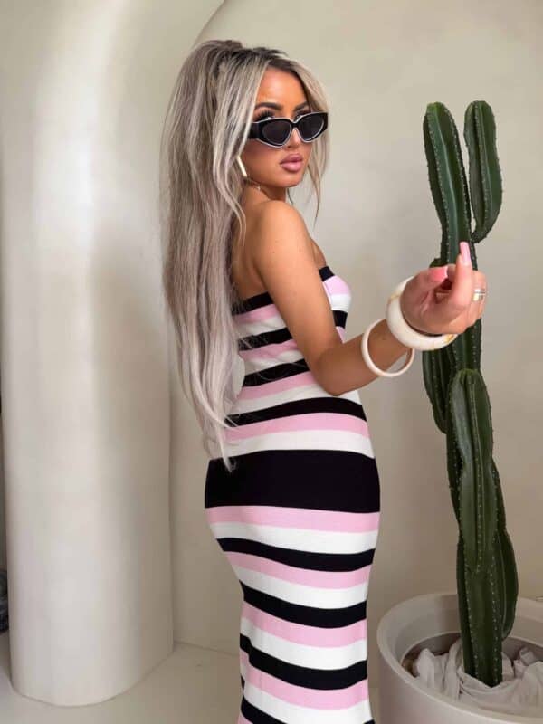 Sukienka SPAIN pasy - czarne Sukienka SPAIN pasy - czarne