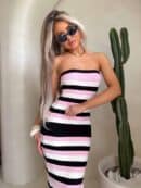 Sukienka SPAIN pasy - czarne Sukienka SPAIN pasy - czarne