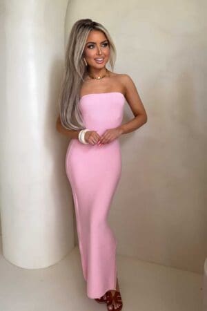 Sukienka SPAIN - jasny róż