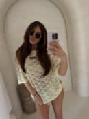 Bluzka MARMARIS koronka print little flowers – bananowa Bluzka MARMARIS koronka print little flowers – bananowa