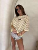Bluzka MARMARIS koronka print little flowers – bananowa Bluzka MARMARIS koronka print little flowers – bananowa