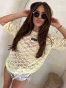 Bluzka MARMARIS koronka print little flowers – bananowa Bluzka MARMARIS koronka print little flowers – bananowa