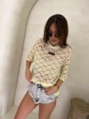 Bluzka MARMARIS koronka print little flowers – bananowa Bluzka MARMARIS koronka print little flowers – bananowa