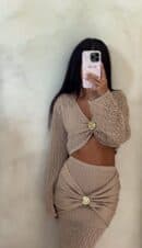 Komplet MUSZLA – ciemny beż Komplet MUSZLA – ciemny beż