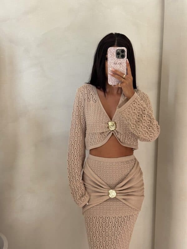 Komplet MUSZLA – ciemny beż Komplet MUSZLA – ciemny beż