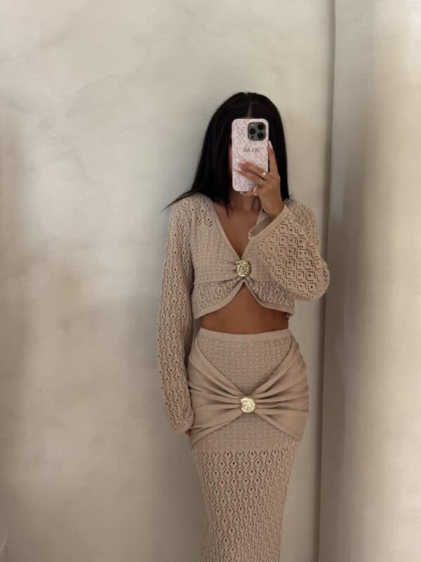 Komplet MUSZLA – ciemny beż Komplet MUSZLA – ciemny beż