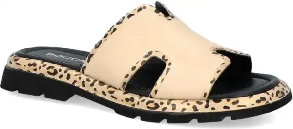 Klapki damskie ze skóry Boccato 0414-10964 – beżowe