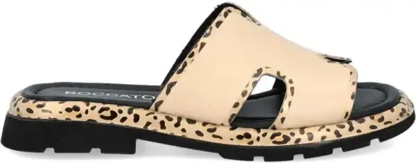 Klapki damskie ze skóry Boccato 0414-10964 – beżowe