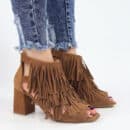 Sandały EXQUISITE-1499-koniak welur