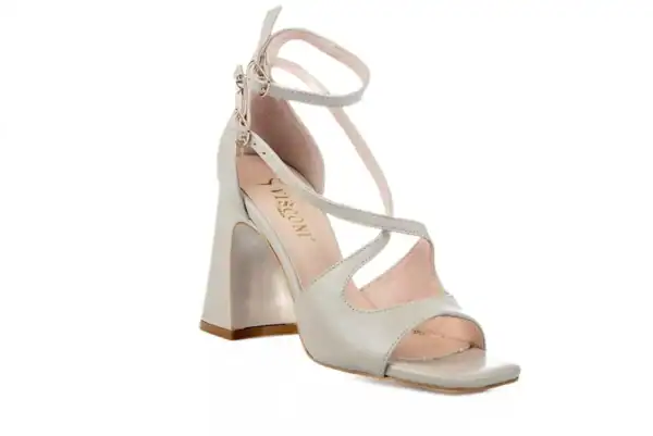 Sandały Visconi nude skóra lakierowana wz.7605