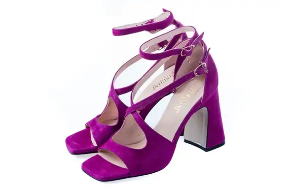 Sandały Visconi fuksja zamsz wz.7605 Sandały Visconi fuksja zamsz wz.7605