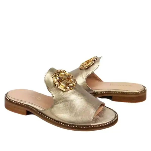 Klapki damskie Boccato 1024b szampan