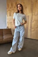 T-Shirt damski BG Sample | jasny błękit