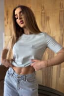 T-Shirt damski BG Sample | jasny błękit