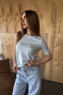 T-Shirt damski BG Sample | jasny błękit