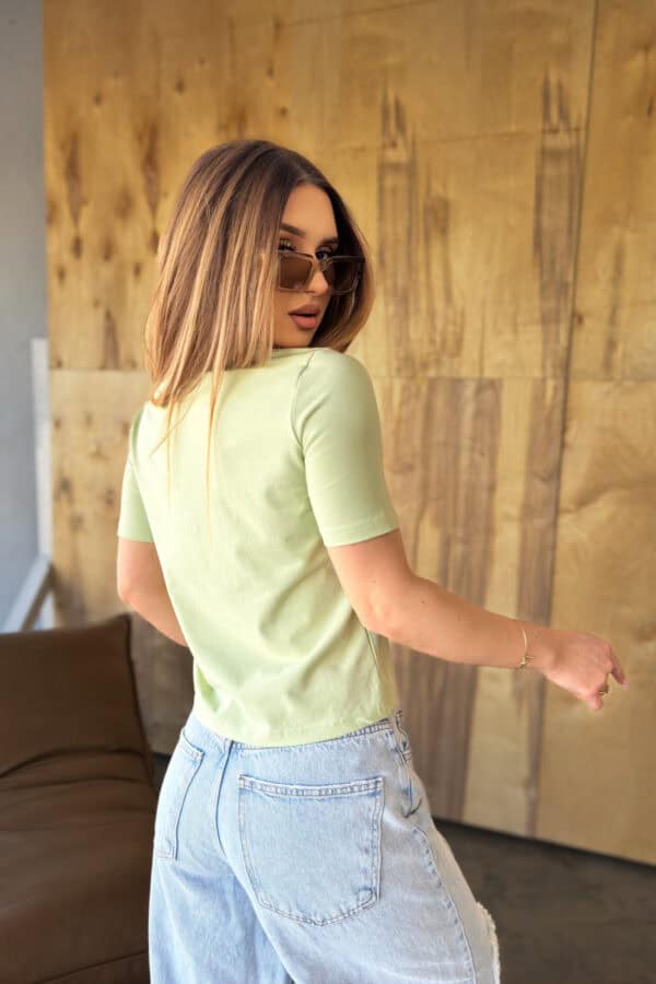 T-Shirt damski BG Sample | pistacja T-Shirt damski BG Sample | pistacja