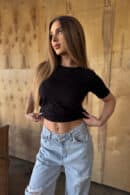 T-Shirt damski BG Sample | czarny T-Shirt damski BG Sample | czarny