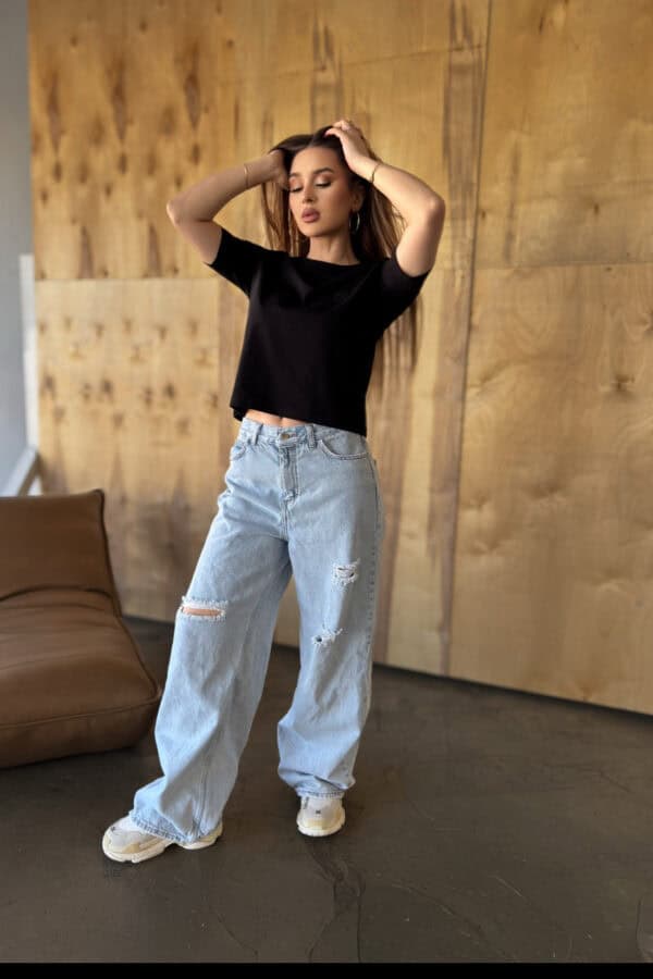 T-Shirt damski BG Sample | czarny T-Shirt damski BG Sample | czarny