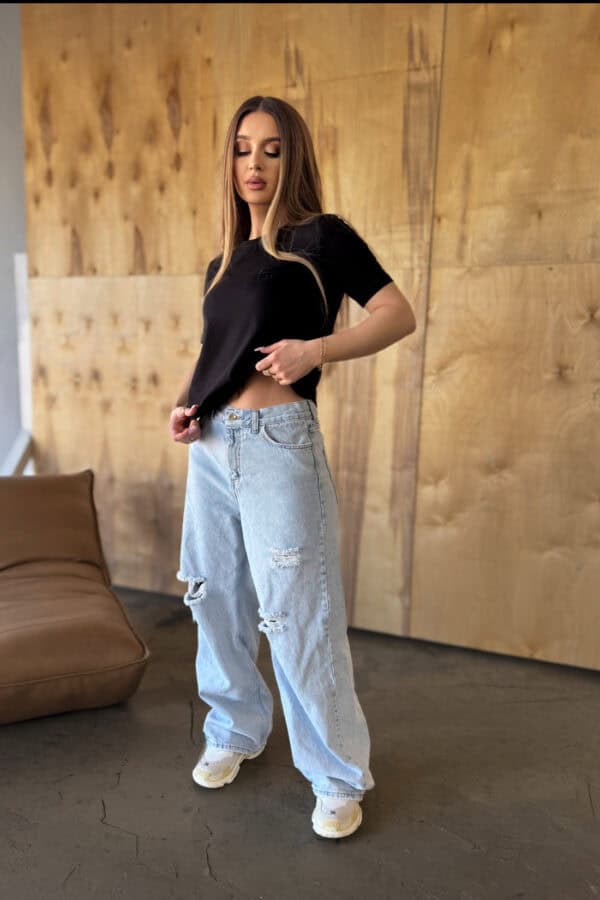 T-Shirt damski BG Sample | czarny T-Shirt damski BG Sample | czarny