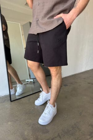 Szorty jeansowe męskie BG Continental | czarny