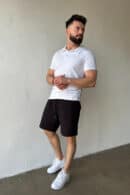 Szorty jeansowe męskie BG Continental | czarny