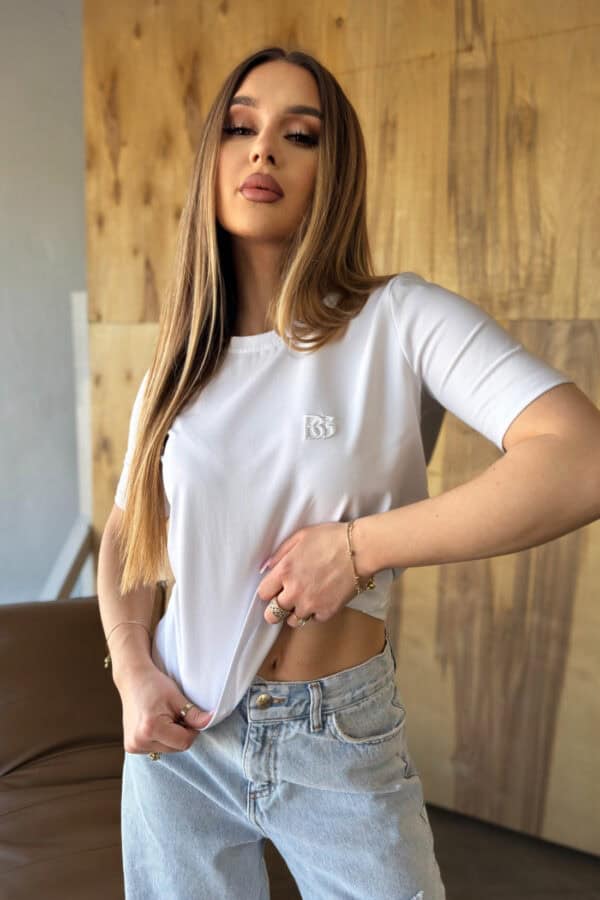 T-Shirt damski BG Sample | biały T-Shirt damski BG Sample | biały